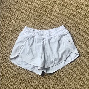 white 4 inch lulu shorts